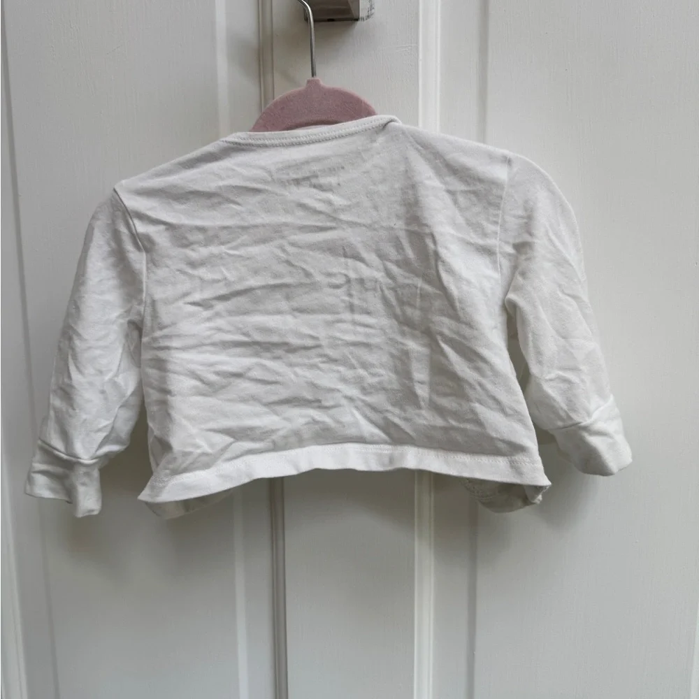 The Children's Place 2T Girls White Crop Cardigan